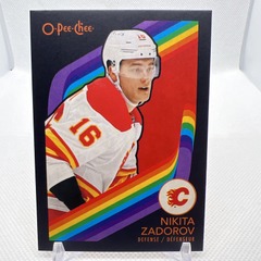 2023-24 O-Pee-Chee Retro Black Border #216 Nikita Zadorov 044/100 Flames